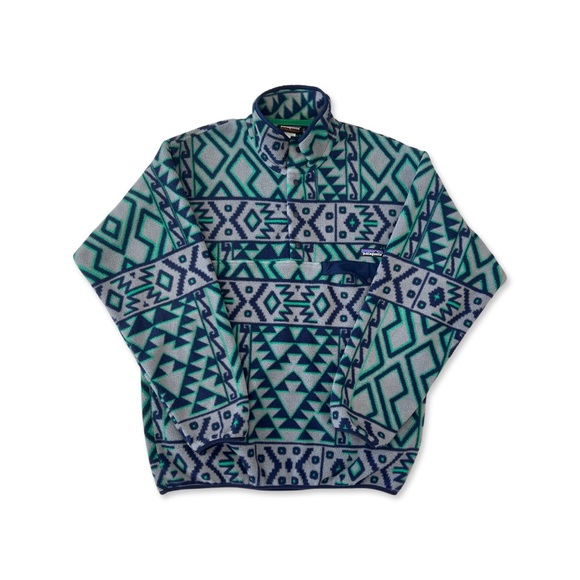 mens tribal fleece pullover